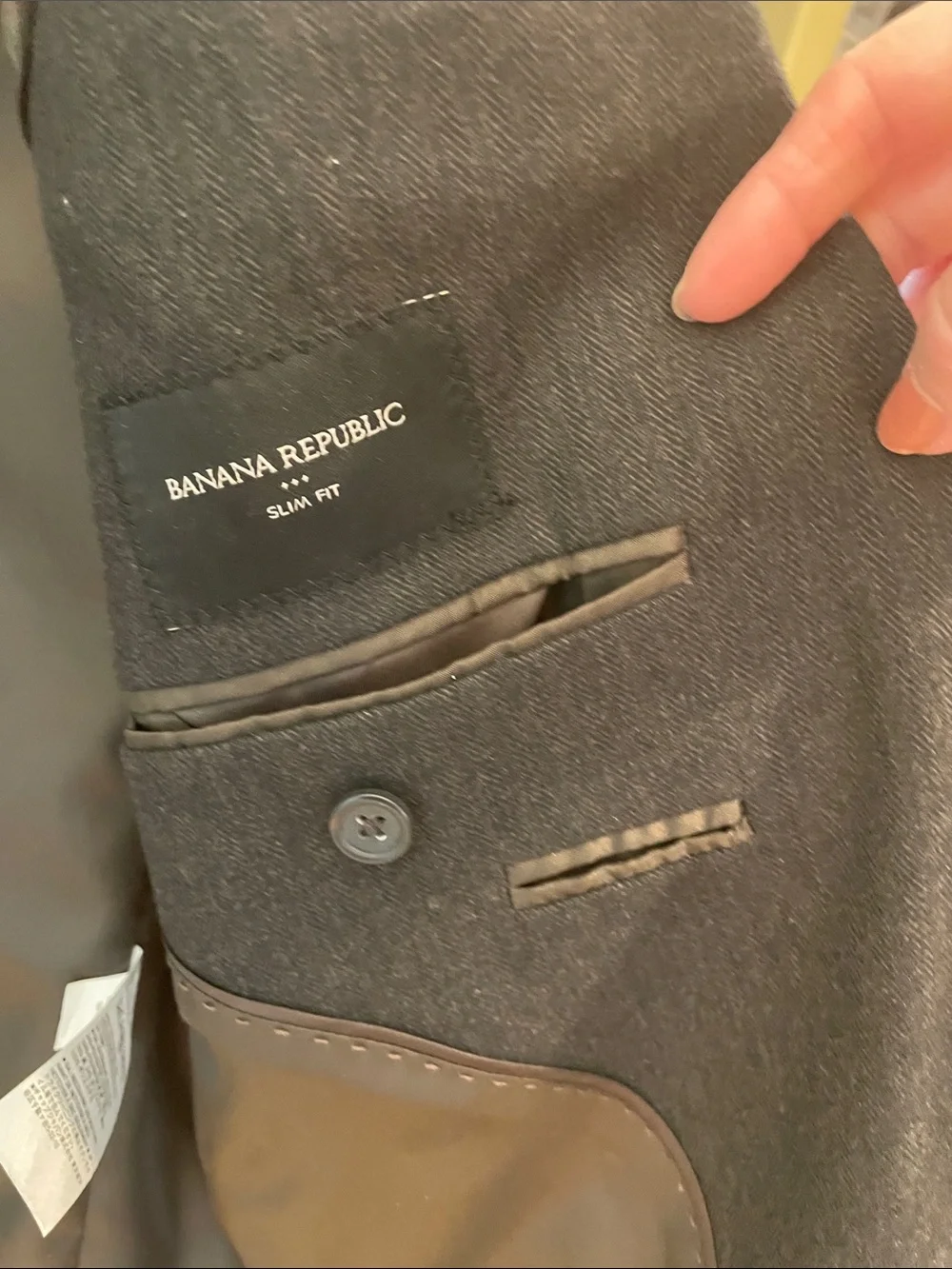 NWOT Banana Republic Men's Dark Charcoal Gray Blazer